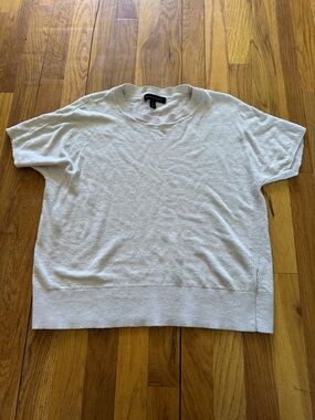 Banana Republic Cream Short-Sleeve Sweater